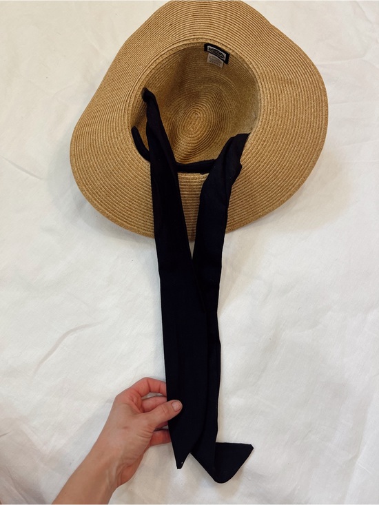 Scala Wide Brim Straw Sun Hat With Scarf main image 7
